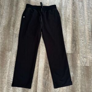 Jaanuu Black Drawstring Knit Scrub Pants Women